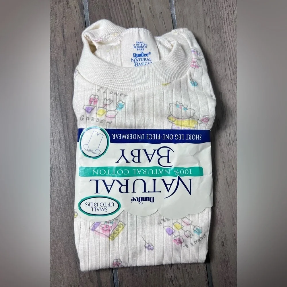 Dundee Natural Baby Small NWT 100% Cotton Baby Short Leg One-Piece Underwear‎